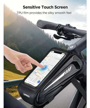 Buy Lemego Waterproof Frame Bag - Bicycle Pocket with Rain Cover & Reflector Strip - Fits Smartphones Up to 6.7 inch - Ideal for Bicycles & Motorcycles - Buy Online on GoSupps.com