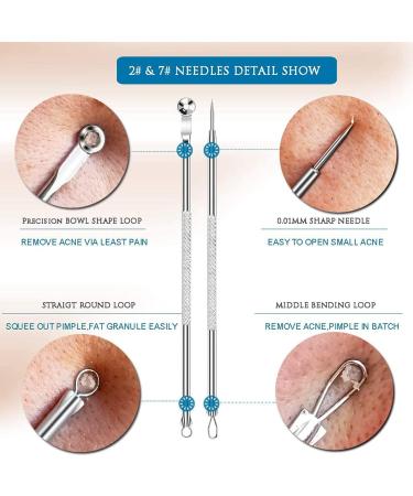 Comedone Blackhead Remover Set Blackhead Remover with Box Set of 7 Double-Sided Blackhead Remover Made of Stainless Steel. Acne Whiteheads Blackhead Remover Kit for All Skin Types - Buy Online on GoSupps.com
