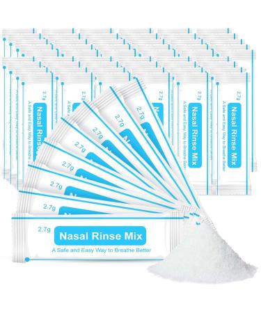 Nasal Rinse Salts Sachets 60 Units - Neti Pot Sinus Rinse Salts for Nasal Wash - Saline Sinus Rinse Sachets - Buy Online on GoSupps.com