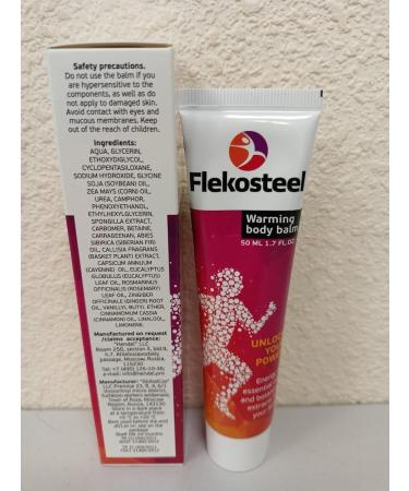 Flekosteel Cream - 4 Tube Warming Body Balm for Muscle & Joint Pain Relief | Original Hologram | International Shipping - Buy Online on GoSupps.com