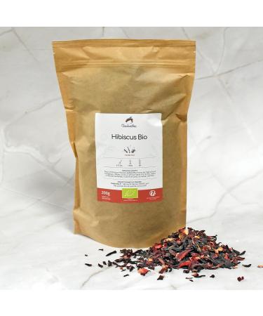  Chabioth Chabioth - Organic Dried Hibiscus Flowers 200g (Bissap Karkad ) - packaged in France - biodegradable bag - Buy Online on GoSupps.com
