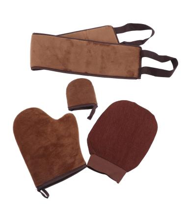 Lot de 4 gants de bronzage autobronzants floqu s doux r versibles sans soleil pour une application facile et uniforme sans traces la maison au salon en toute s curit