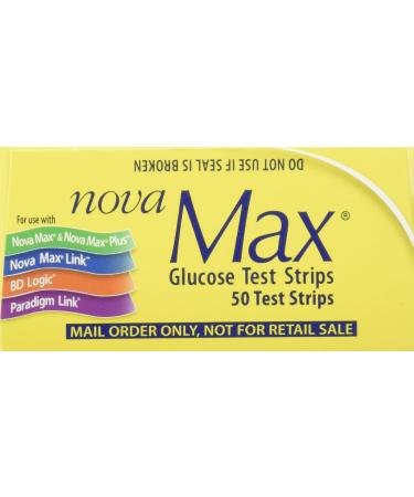 Nova Max Glucose Test Strips - 50 ct | Accurate Diabetic Testing Strips - Buy Online on GoSupps.com