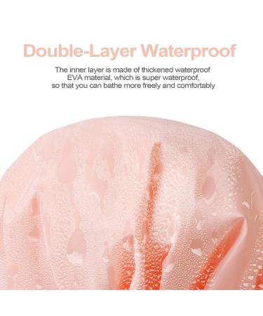 Waterproof Shower Cap Set - Reusable & Adjustable for Women | Double Layer Protection | Ideal for Long & Short Hair | Set of 3 - Buy Online on GoSupps.com