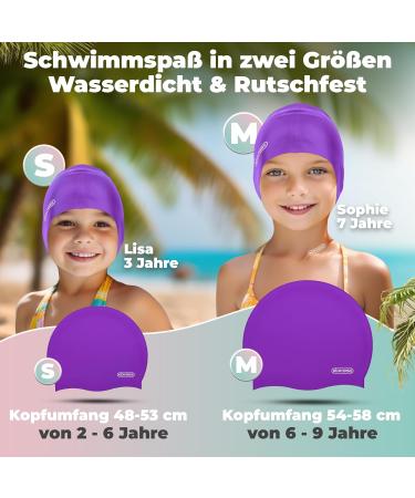 Kidverse Waterproof Bathing Cap for Girls - Anti-Slip UV Protection Swimming Cap for Kids - 100% Tearproof Bath Hood - Pink - Buy Online on GoSupps.com