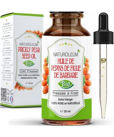 BEST ANTI-AGING OIL - Roll On 100% ORGANIC BARBARIE FIG SEED OIL, Pure and Natural, Cold Pressed, Extra Virgin - Nourishing Skin Care, Face, Hair, Vegan (30ml)