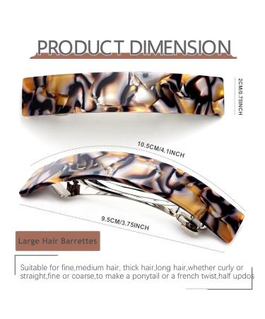 Buy 2 Large Retro Hair Clips for Women - Vintage French Automatic Hair Barrettes | Ideal for Thick Hair - Stylish & Durable Hair Accessories - Buy Online on GoSupps.com