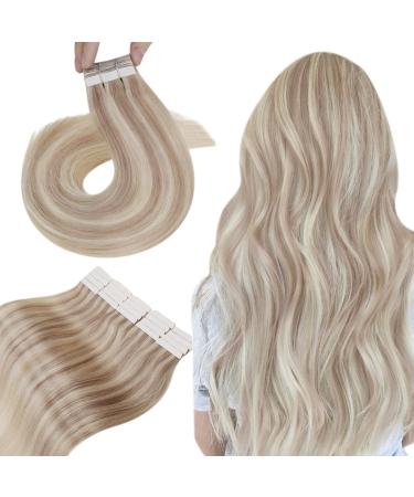  Funding of the entire group Extensions tape in real hair ashblond tape extensions real hair remy hair recovery tape in extensions ash blonde with blond #18/613 50g 35 cm tape #18/613 - Buy Online on GoSupps.com