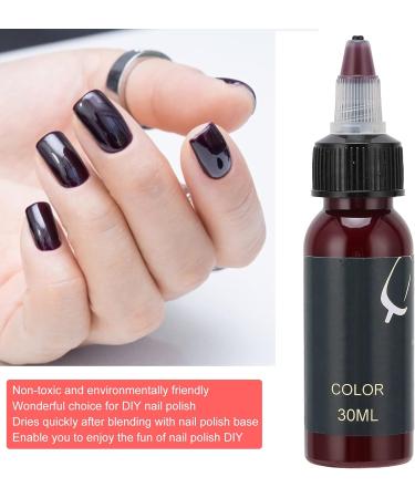 Nail Polish Making Color Nail Polish Pigment Bright Color Nail Gel Color Excellent Stability for Home Use(Red wine) - Buy Online on GoSupps.com