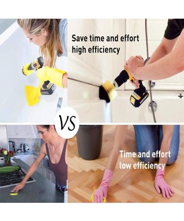 Drill Brush Attachment Set IONDA Power Scrubber Drill Brush Kit with Long Reach Attachment Scrubbing Pads Cleaning Kit for Tile Sealants Bathtub Sinks Floor Wheel Carpet 5 Pieces - Buy Online on GoSupps.com