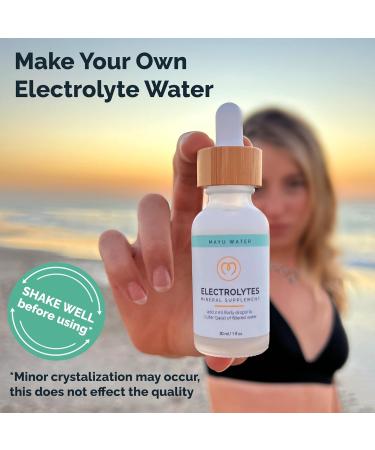 MAYU Electrolyte Water Drops - Fast Absorption Sugar-Free Mineral Mix for Water - 100% Pure Electrolytes Dehydration Solution - 30 ml - Buy Online on GoSupps.com
