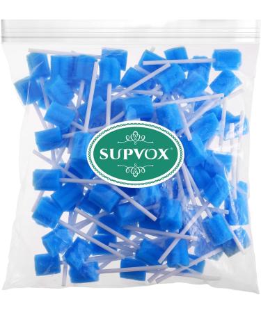 SUPVOX 100 Pcs Disposable Sterile Oral Sponge | Blue Oral Care Hygiene Cotton Sponges for Healthy Mouth - Buy Online on GoSupps.com