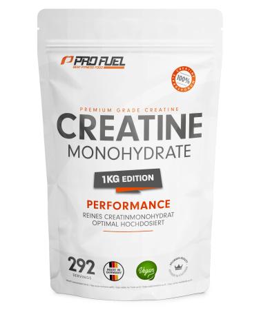 Creatin powder 1kg / 1000 g pure creatine monohydrate powder in micronized quality - creatine monohydrate optimally high -dose - creatine powder without additives 100% vegan stock for 292 days of creatine monohydrate 292 portions (1 Pack) - Buy Online on GoSupps.com