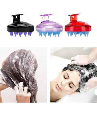 Buy Premium Hair Shampoo Brush with Soft Silicone Scalp Massager for Hair Growth - Black & Blue Colors - Buy Online on GoSupps.com
