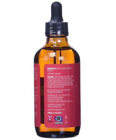 Cliganic Organic Rosehip Oil 4 fl oz - Pure, Cold-Pressed & Natural Skincare - Buy Online on GoSupps.com