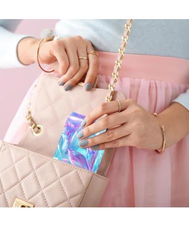 Stylish Leather Lipstick Case with Mirror | Mini Lip Gloss Organizer Bag - Colorful Floral Design - Buy Online on GoSupps.com
