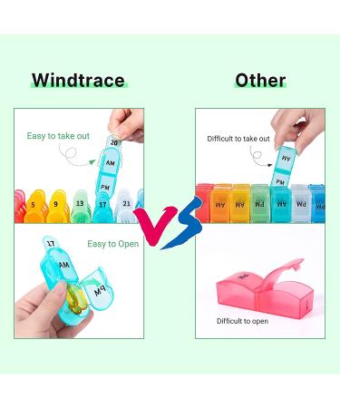 Monthly 2x a Day Pill Organizer - AM PM Large 30 Day Pills Box Case - Buy Online on GoSupps.com