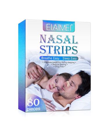 WEIDA SIGN Nasal Strips Original Large(x 80 Pack),Nose Strips Instantly Relieves Nasal Congestion,Snoring Strips to Help You Breathe Through Your Nose for Better Sleep