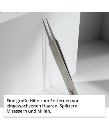 Rubis Splinter Tweezers | Precision Tweezers for Splinters Ingrown Hairs & Blackheads | Stainless Steel Quality - Buy Online on GoSupps.com