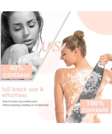 Comnico 2-Piece Luffa Sponge Peeling Back Scrubber - Double-Sided Bath Body Glove & Straps for Deep Cleaning - Buy Online on GoSupps.com