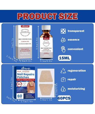 TaimeiMao 60 pieces nail digging repair patches 15 ml nail soft foot nails split nail repair strengthening nails nail digging repair patches for damaged nails and the appearance of - Buy Online on GoSupps.com