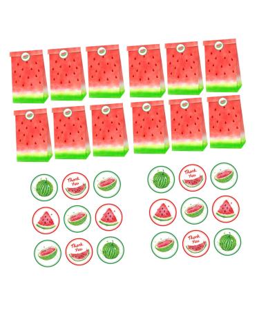 Alipis 1 Set Watermelon Paper Bag Candy Bags Candy for Kids Hawaii Paper Candy Bag Packing Bag Food