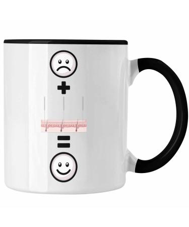 Trendation - Acupuncture Mug Gift for Acupuncture Lovers Funny Gift Idea :(+ Acupuncture :) Birthday (Black)