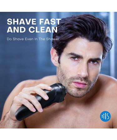LOBINH Electric Razor for Men - Rechargeable Rotary Shaver with Washable Head, USB Type-C Charging - 4D Floating Head Technology - Navy Blue - Buy Online on GoSupps.com