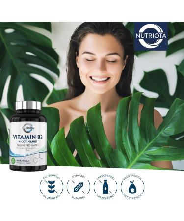 Buy Vitamin B3 Nicotinamide 500 mg - 180 Flush-Free Vegan Capsules | High Dose Niacin Supplement for Optimal Health - Buy Online on GoSupps.com