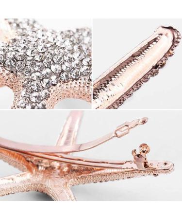 Handmade Clear Crystal Rhinestone Starfish Hair Clip - Beach Hair Accessories for Women - Buy Online on GoSupps.com