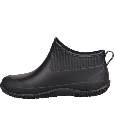Waterproof SMajong Rain Boots for Women & Men - Anti-Slip Ankle Garden Shoes - All Black (Size 11 Women/9.5 Men) | Perfect for Car Wash & Rainy Days - Buy Online on GoSupps.com