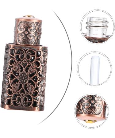 DOITOOL Metal Essential Oil Bottle Vintage Glass Perfume Bottle Essential Oil Vials Empty Makeup Bottle Eye Spray Bottle Cosmetic Dispenser Sprayer Miss Glass Bottle inside Old Fashioned 2.5x1.5cm Bronze - Buy Online on GoSupps.com