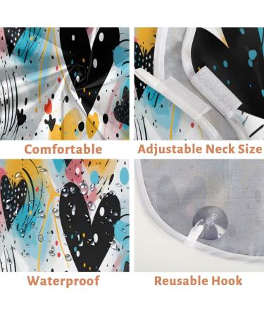 Black Heart Beard Bib Apron | Men's Beard Hair Catcher | Perfect Father's Day Anniversary & Christmas Gift for Dad | Includes 2 Suction Cups - Buy Online on GoSupps.com