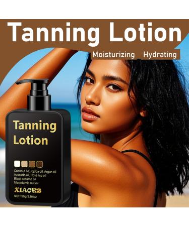 Xiaoks Natural Self-Tanning Lotion Streak-Free Sunscreen with Coconut Oil and Argan Oil Quick Absorption No Orange Tint Suitable for Face and Body - 5.29 fl oz - Buy Online on GoSupps.com