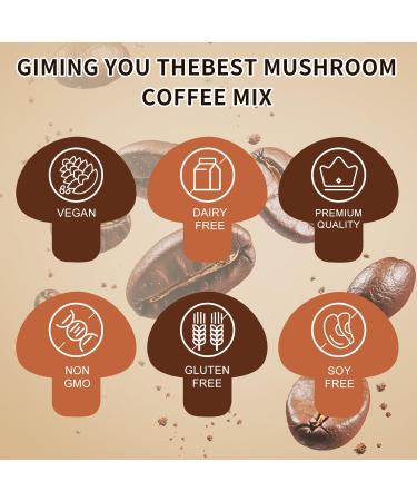 CANLIST Organic 9 in 1 Mushroom Coffee Powder with Lion's Mane & Chaga Cordyceps Reishi Shiitake for Cognitive Focus Immune Support & Stress Relief Non-GMO & Vegan Friendly(20 Stick Packets) - Buy Online on GoSupps.com