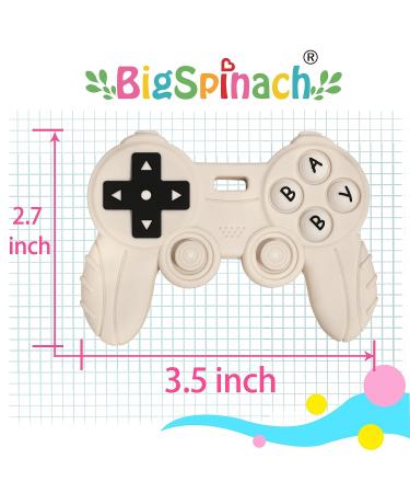 BigSpinach Baby Game Controller Teether Toy - Silicone Teething Toy for Gamer Parents & Kids - Cool Gaming Stuff (Blue+Black) - Buy Online on GoSupps.com