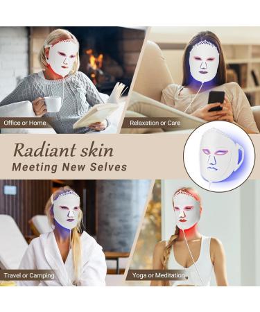 Buy Infrared Red Light Therapy Facial Mask | 7 Color LED Beauty Mask for Skincare & Tightening | Best LED Light Therapy for Face - Buy Online on GoSupps.com