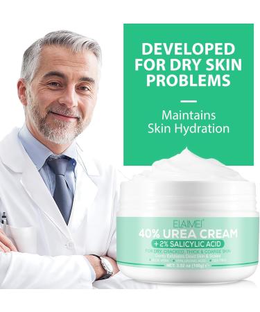 Urea 40% Foot Cream+2% Salicylic Acid Moist Cracked Heel Repair Cream Enriched With Tea Tree & Hyaluronic Acid & Aloe Vera Extracts Deeply Moisturising Gently Removes Dead Skin And Calluses 100g - Buy Online on GoSupps.com