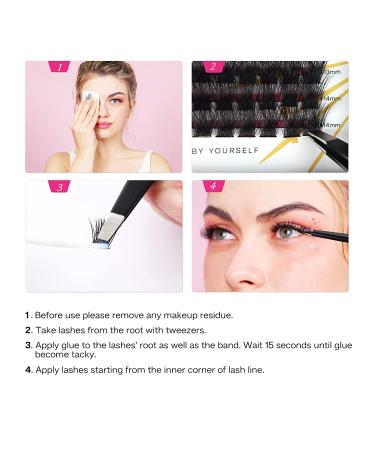 CALAILIS Naturals DIY Eyelash Extension Kit - 0.10mm 56 Roots, Glue, Tweezers - Individual Lashes Home Extension Set - Buy Online on GoSupps.com