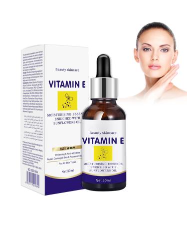 17 S rum Visage la Vitamine E 30ml Anti-rides Anti- ge et Hydratant Tous Types de Peaux S rum claircissant pour les Taches brunes les Ridules et les hydrate et Raffermit la peau