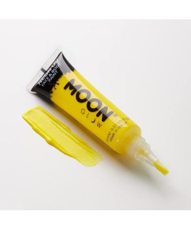 Moon Glow Neon UV Face & Body Paint - 15ml White with Brush Applicator - Buy Online on GoSupps.com