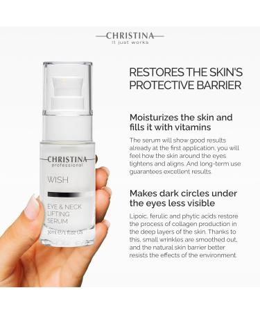 Christina Wish Youthful Transformation Serum | Anti-Aging Peptide Face & Neck Treatment | Advanced Hydration & Lifting Formula (30ml - Buy Online on GoSupps.com