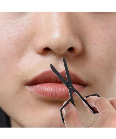 FRCOLOR Stainless Steel Hair Scissors - Professional Nose Hair & Beard Trimming Tools (2pcs) | Multi-Function Small Scissors for Precision Grooming - Buy Online on GoSupps.com