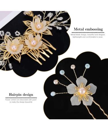 Bridal Wedding Hair Pins Flower Hairpieces Rhinestone Hair Accessories Pearl Hair Comb Hair Clips for Bride Bridesmaid 8 Pieces - Buy Online on GoSupps.com