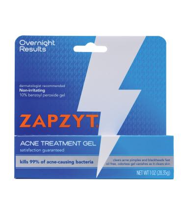 Zapzyt Maximum Strength 10% Benzoyl Peroxide Acne Treatment Gel 1 oz.