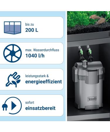 Tetra Aquarium External Filter EX 700 Plus | Powerful Filter for Aquariums Up to 200L | Crystal Clear Water for Fish - Buy Online on GoSupps.com