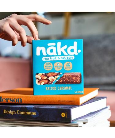 Nakd Salted Caramel Natural Fruit & Nut Bars - Vegan Gluten Free Healthy Snack - 35g x 48 - Buy Online on GoSupps.com