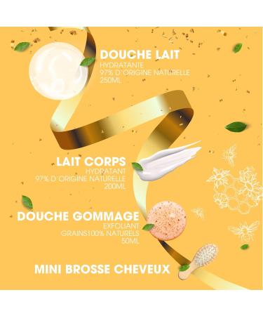 Cottage Honey and Frangipani Flower Gift Set 1 Shower Gel + 1 Shower Scrub + 1 Moisturizing Body Lotion + 1 Exfoliating Spo - Buy Online on GoSupps.com