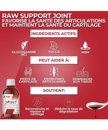 Raw Support Joint for Dogs & Cats | Supports Healthy Joints & Maintains Cartilage | Rebuilds | Repairs | Tissue Damage | Joint Problems | HCL | Glucosamine | MSM | Yucca | Made in Canada | 250ml - Buy Online on GoSupps.com