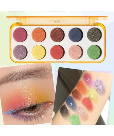 Eyeshadow Palette 10 Shades Eye Shadow Pallets for Women | Matte Shimmer Eyeshadow Pallet Long Lasting Make up Eye Shadows Cosmetics Kit for Women Hondony 02# Pearl Disc - Buy Online on GoSupps.com